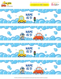 Car Wash Drinks Labels: Car Wash Drinks Labels