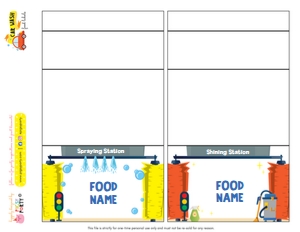 Car Wash Food Labels: Car Wash Party Decorations Kit