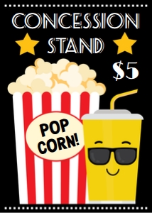 Movie Night Concession Stand Sign: Movie Night Party Kit