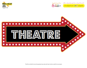 Movie Night Cut-Out (black arrow): Movie Night Party Kit