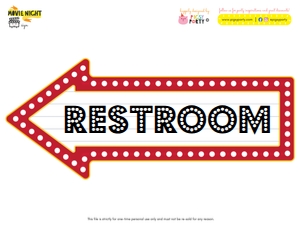 Movie Night Cut-Out (white arrow): Movie Night Party Kit