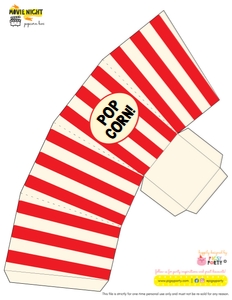 Movie Night Popcorn Box: Movie Night Party Kit