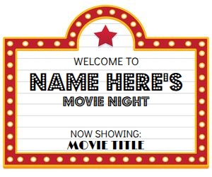 Movie Night Backdrop: Movie Night Party Kit
