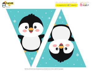 Penguin Decorative Banner: Penguin Party Kit