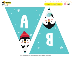 Penguin Banner: Penguin Party Kit