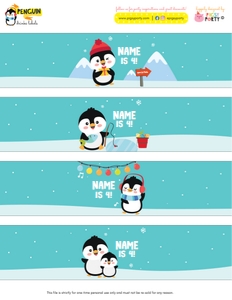 Penguin Drinks Labels: Penguin Party Kit
