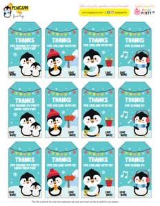 Penguin Favor Tags: Penguin Party Kit