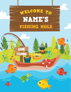 Fishing Party Sign: Fishing Party Sign