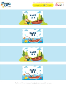 Fishing Drinks Labels design preview