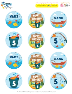 Fishing Cupcake Toppers: Fishing Ultimate Bundle