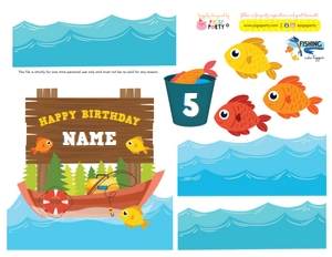 Fishing Cake Topper: Fishing Ultimate Bundle