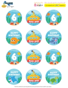 Submarine Cupcake Toppers: Submarine Ultimate Bundle Kit