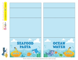 Submarine Food Labels design preview