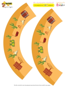 Cowboy Cupcake Toppers design preview