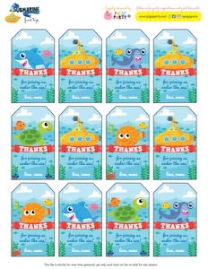 Submarine Favor Tags: Submarine Ultimate Bundle Kit