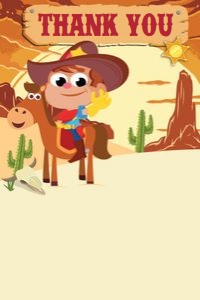 Cowboy Thank You Card: Cowboy Thank You Card