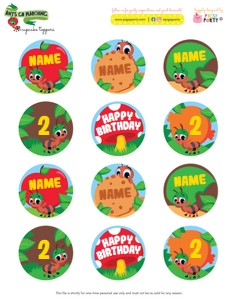 Ants go Marching Cupcake Toppers: Ants go Marching Cupcake Toppers