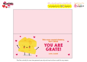 Valentines Cheesy Printable: Valentines Cheesy Printable