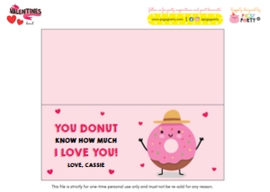 Valentines Donut Printable: Valentines Donut Printable