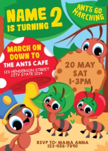 Ants go Marching Invitation: Ants Go Marching Ultimate Bundle