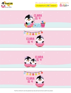 Penguin Girl bottle wrappers design preview