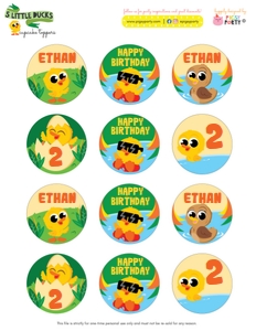 Little Ducks Cupcake Toppers design preview
