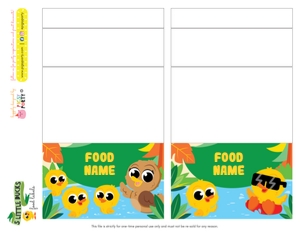 Little Ducks Food Labels: Little Ducks Food Labels