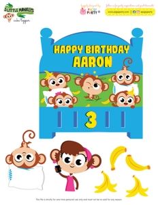 Little Monkeys Cake Topper design preview