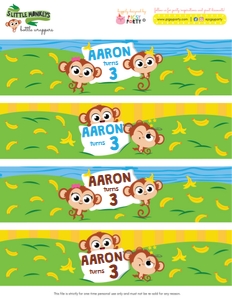 Little Monkeys Bottle Wrappers design preview