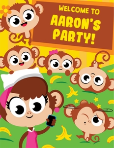 Little Monkeys Welcome Sign design preview