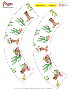 Cowgirl Horse Cupcake Wrappers: Cowgirl Horse Party Kit