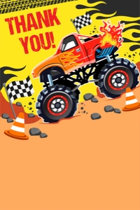 Monster Truck Thank you Card: Monster Truck Thank you card