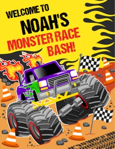 Monster Truck Welcome Sign: Monster Truck Welcome Sign