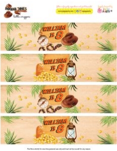 Indiana Jones Bottle Wrappers design preview