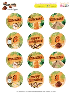 Indiana Jones Cupcake Toppers: Indiana Jones Cupcake toppers