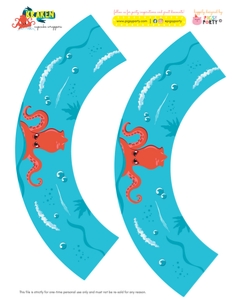 Kraken Cupcake Wrappers: Kraken Party Decorations Kit