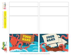 Kraken Food Labels: Kraken Party Decorations Kit