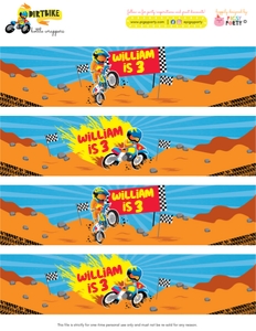 Dirtbike Bottle Wrappers design preview