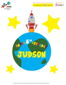 Space Cake Topper design preview