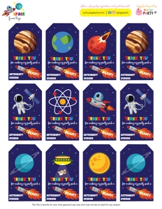 Space favor tags design preview