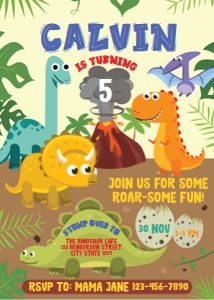 Dinosaurs Party Kit design preview