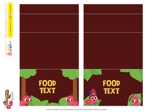 Ants go Marching (pink) food labels design preview