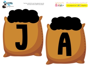 Baa Baa Black Sheep Banner (letters): Baa Baa Black Sheep Party Kit