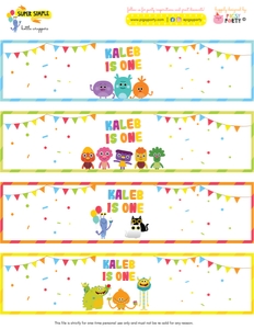 Super Simple Songs Bottle Wrappers design preview