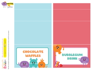 Bumble Nums Food Labels design preview