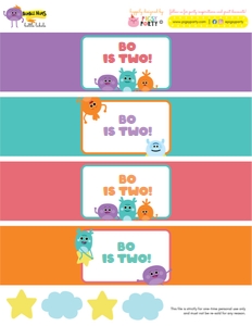 Bumble Nums Bottle Wrappers design preview