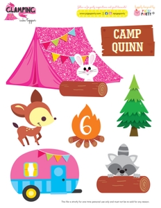 Glamping Cake Topper: Glamping Cake Topper