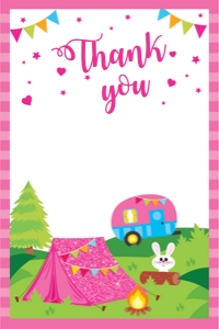 Glamping Thank You Card design preview