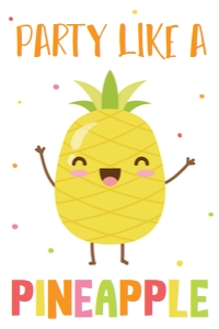 Tutti Frutti Party Sign_Pineapple: Tutti Frutti Party Signs