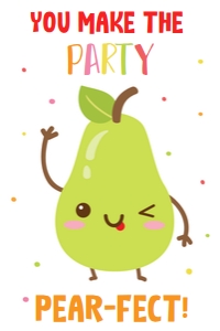 Tutti Frutti Party Sign_Pear: Tutti Frutti Party Signs